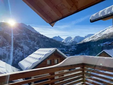 Chalet 8 pers Valloire, terrasse sud, garage et parking : photo 11