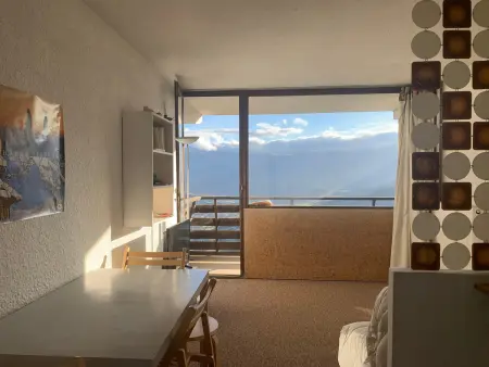 Location appartement à Pra Loup, Studio confortable pour 4 pers avec balcon et vue magnifique