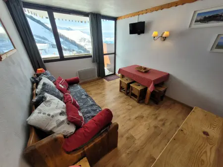 Studio cabine 26 m² étage élevé, ski aux pieds à Aime 2000 : photo 2