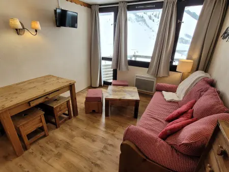 Studio cabine 26 m² ski aux pieds, vue pistes : photo 4
