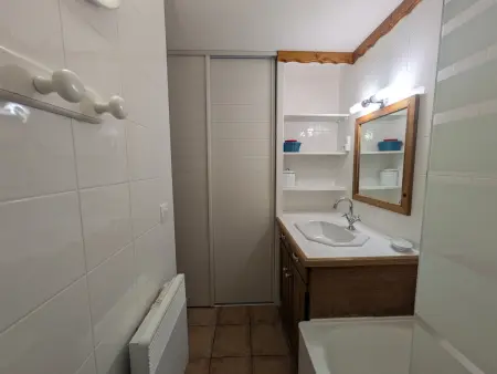 Studio cabine 26 m² ski aux pieds, vue pistes : photo 10