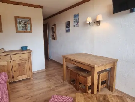 Studio cabine 26 m² ski aux pieds, vue pistes : photo 11