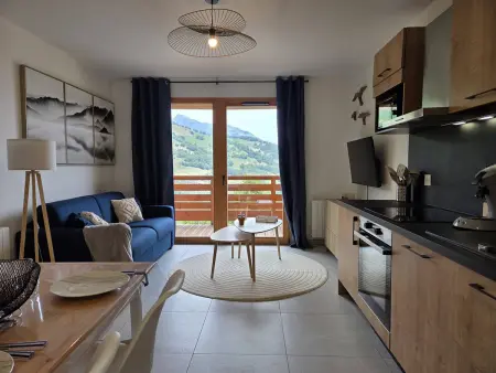 Location appartement à Valmorel, Charmant T2 Valmorel, balcon, parking couvert