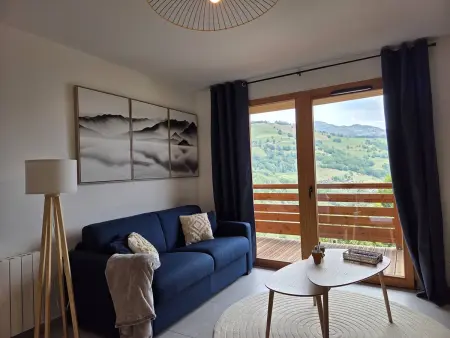 T2 neuf Valmorel, balcon vue Lauzière, parking : photo 4