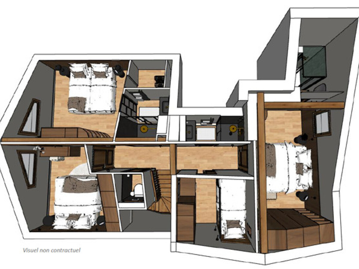 Duplex 8 pers, vue glacier Vanoise, spa & piscine - Photo 2