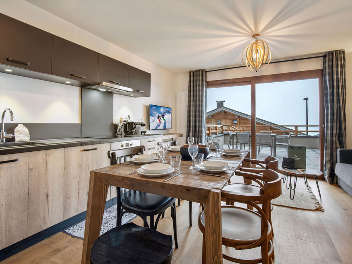 T2 cabine 6 pers aux Saisies, terrasse vue Mont-Blanc - Photo 4