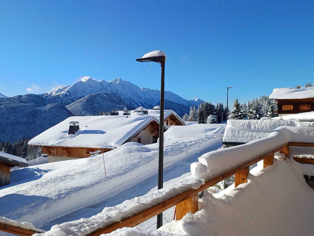 T2 cabine 6 pers aux Saisies, terrasse vue Mont-Blanc - Photo 11