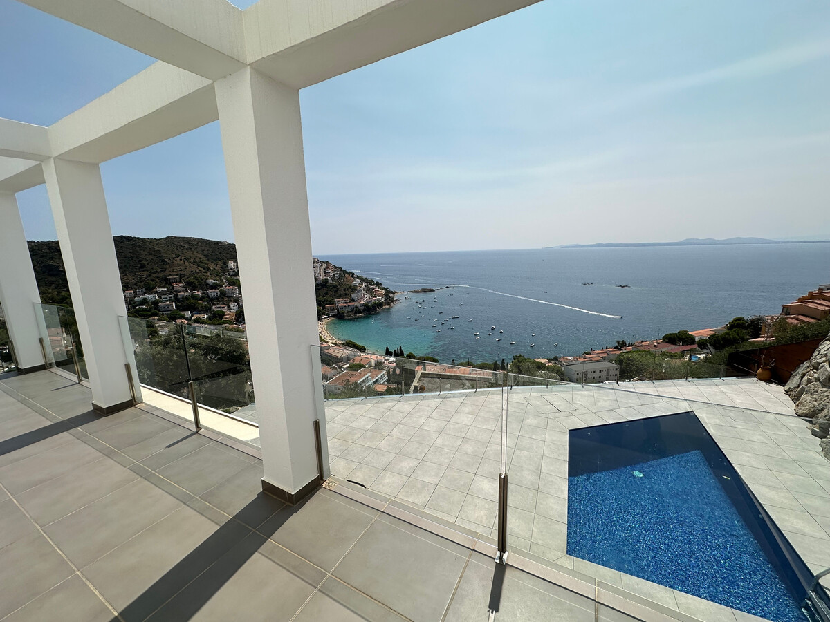 Maison moderne 8 pers., piscine privée et vue mer - Roses - Photo 19