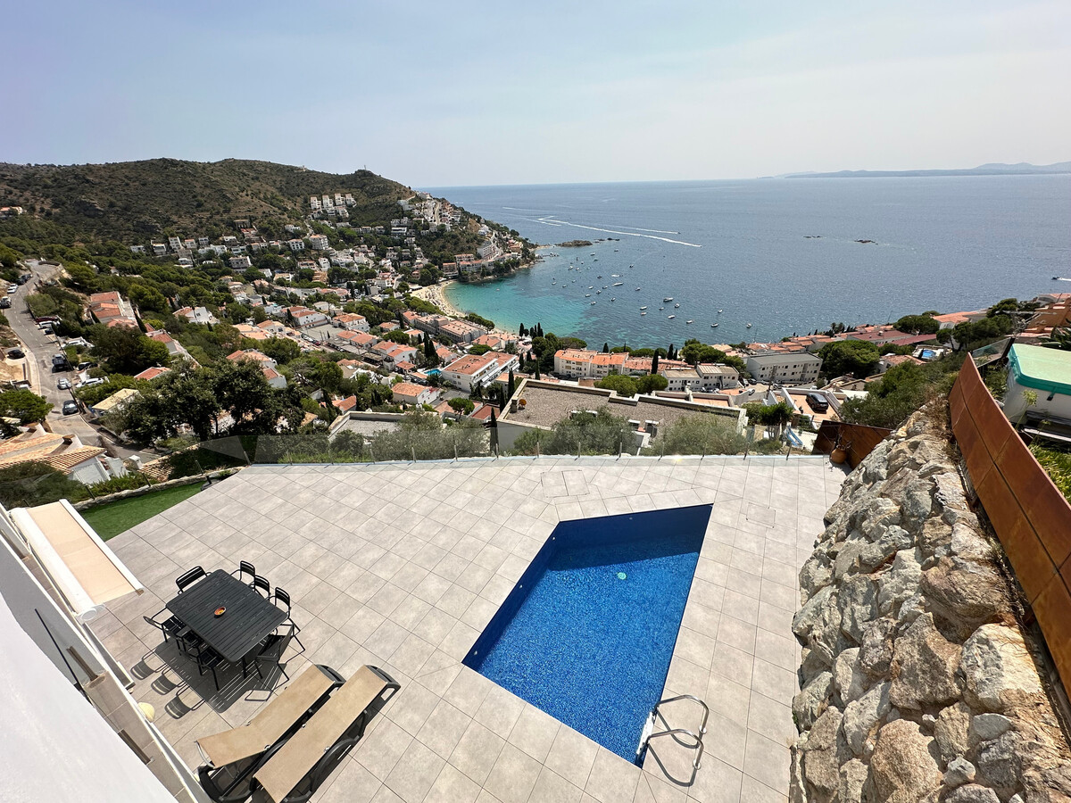 Maison moderne 8 pers., piscine privée et vue mer - Roses - Photo 25