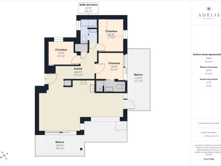 Appartement 3 ch, 66 m² - 400 m des pistes à La Rosière : photo 18