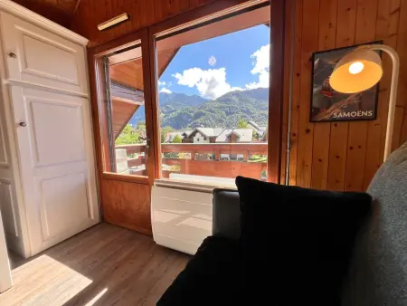 Studio 23m² centre Samoëns, balcon sud, ski-bus 200m : photo 14