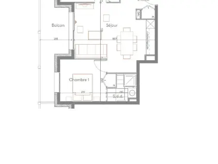 Appartement 3 pièces neuf, 6 pers, terrasse, parking couvert : photo 4