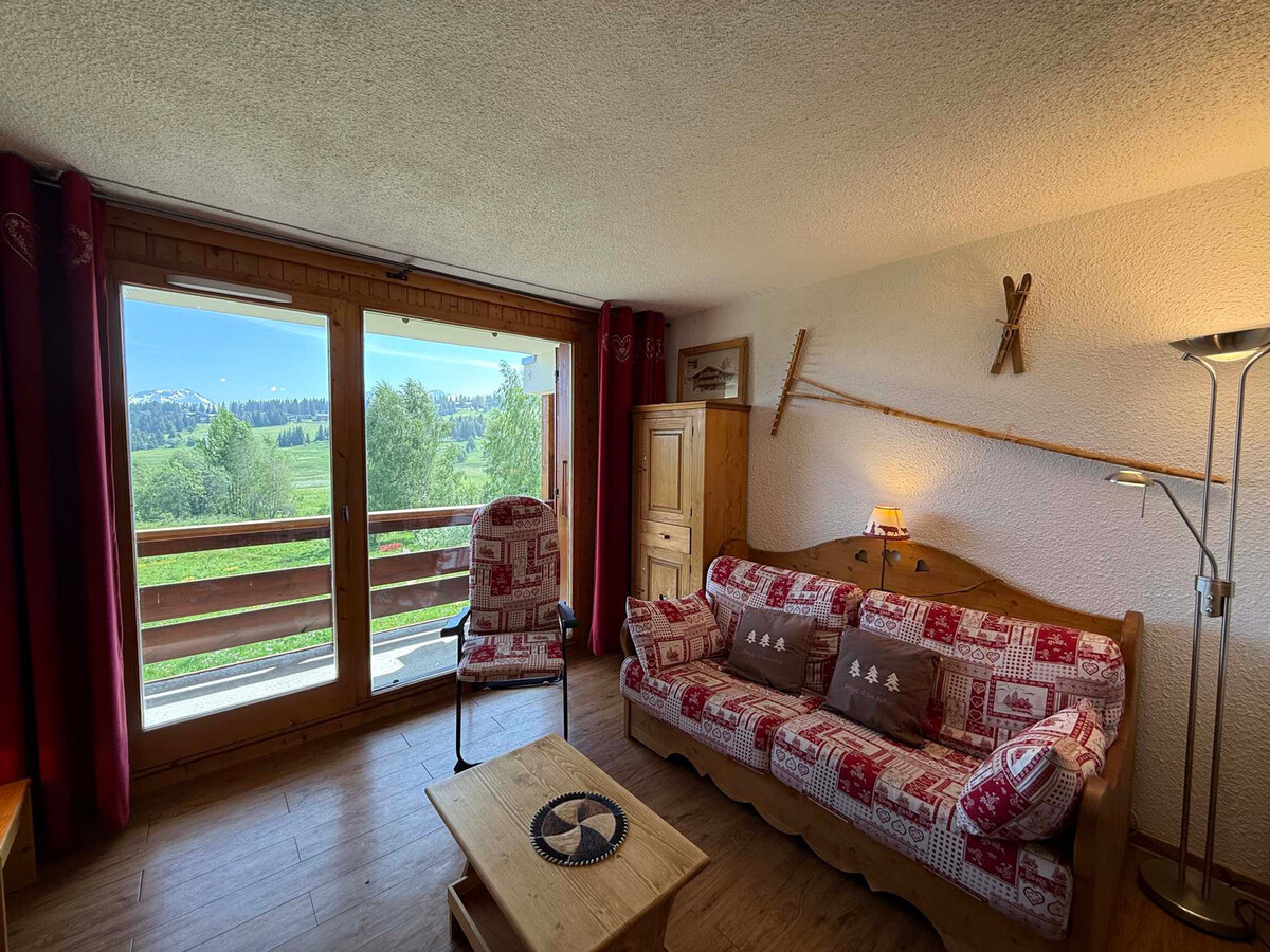 Studio cabine 4 pers aux Saisies, balcon sud vue pistes - Photo 7