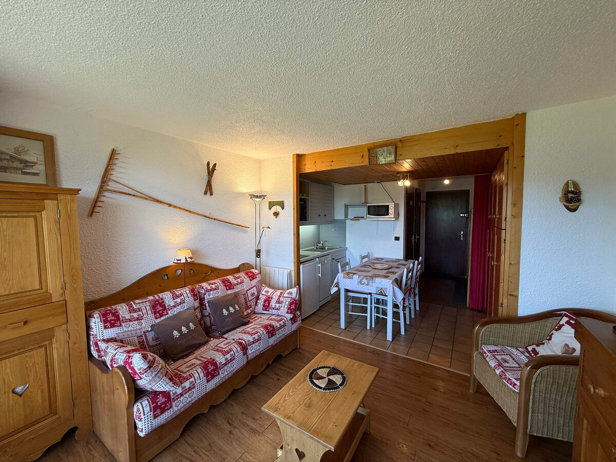 Studio cabine 4 pers aux Saisies, balcon sud vue pistes - Photo 8