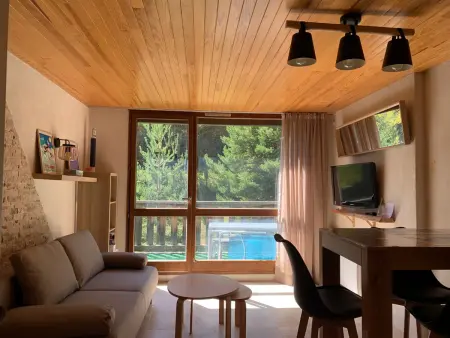 Studio rénové 4 pers, balcon vue montagnes à Pra-Loup : photo 2