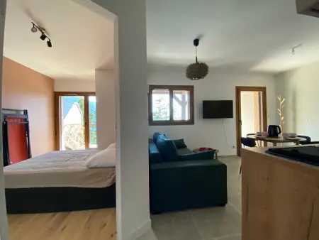 Appartement 2 ch + cabine vue vallée, terrasse 17 m² : photo 8