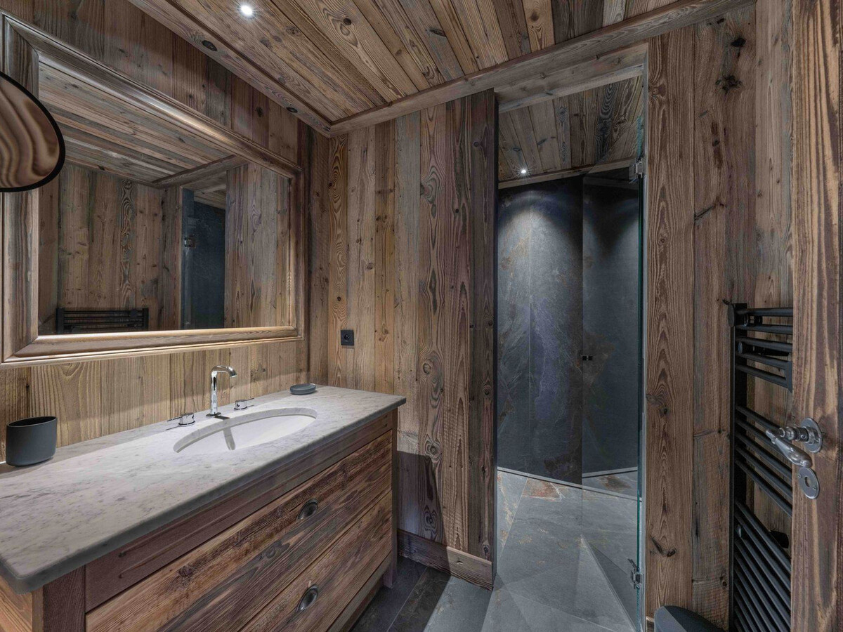 Chalet Raffort Méribel : 12 pers, piscine, spa et sauna - Photo 13