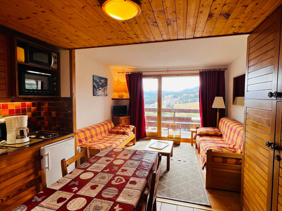 Studio cabine 5 pers aux Saisies, balcon sud vue pistes - Photo 5