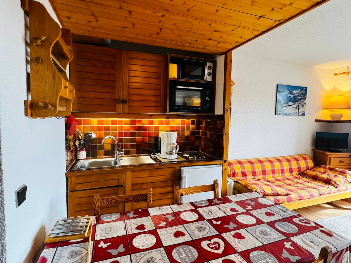 Studio cabine 5 pers aux Saisies, balcon sud vue pistes - Photo 6