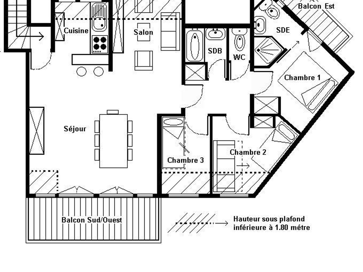 Appt 6 pers., 70 m² avec balcon sud – Saint-Martin-de-Belleville - Photo 15