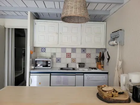 Studio 4 pers Pra-Loup 1600, balcon sud vue Pain de Sucre : photo 2