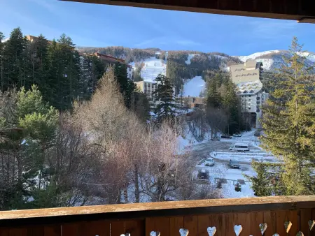Studio 4 pers Pra-Loup 1600, balcon sud vue Pain de Sucre : photo 6