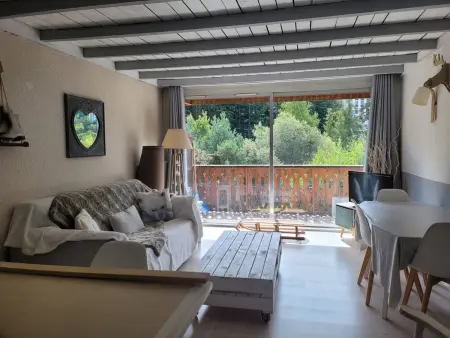 Studio 4 pers Pra-Loup 1600, balcon sud vue Pain de Sucre : photo 8