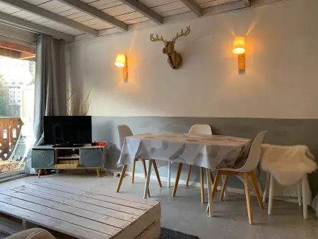 Studio 4 pers Pra-Loup 1600, balcon sud vue Pain de Sucre : photo 12