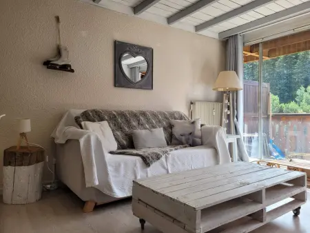 Studio 4 pers Pra-Loup 1600, balcon sud vue Pain de Sucre : photo 13