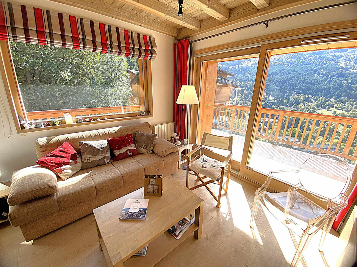 Appartement 3 pièces Méribel, terrasse Sud-Ouest vue montagne - Photo 2