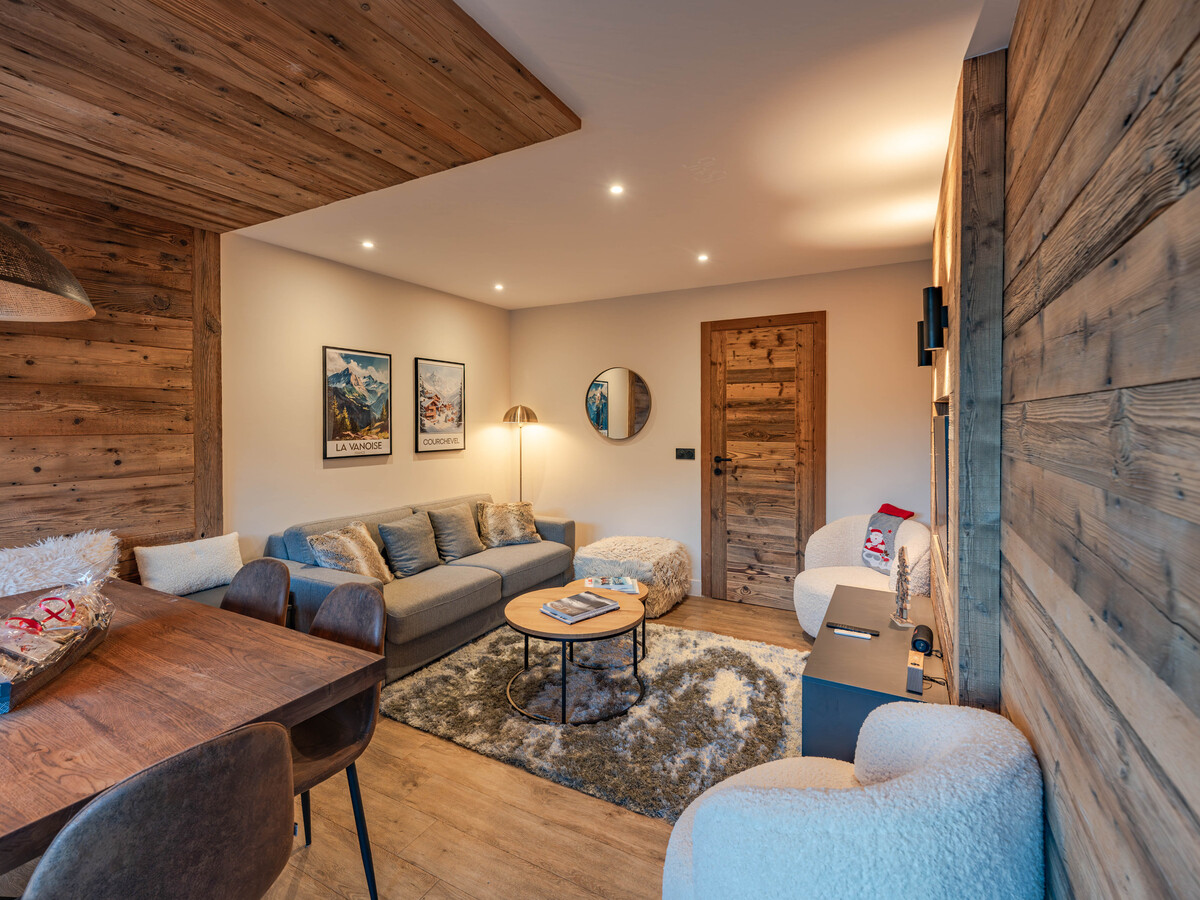 Appartement 2 chambres Courchevel, séjour chaleureux - Photo 6