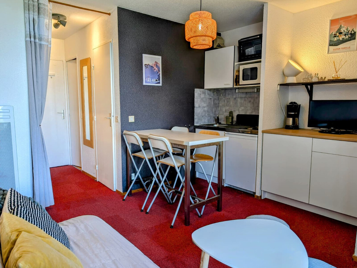 Studio 4 pers Arc 2000, vue Mont Blanc, balcon - Photo 2