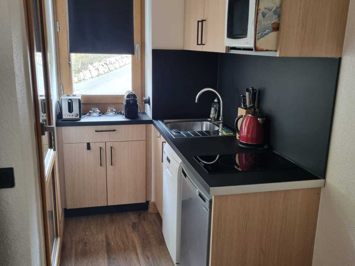 Studio rénové 4 pers, balcon pistes à Plagne Bellecôte - Photo 3