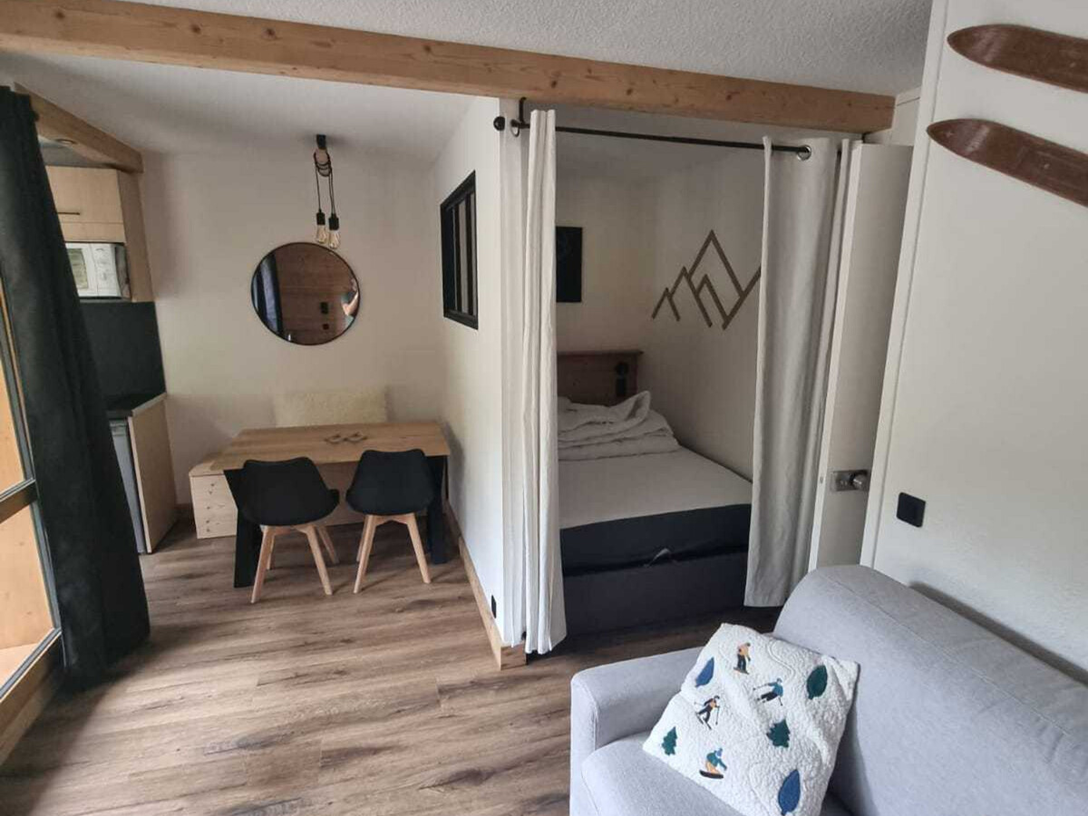 Studio rénové 4 pers, balcon pistes à Plagne Bellecôte - Photo 8