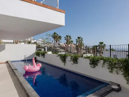 Villa 3 chambres Costa Adeje avec piscine chauffée et vue mer : photo 4