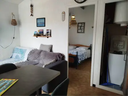 T2 mezzanine climatisé à Saint-Cyprien, parking privé, animaux admis : photo 12
