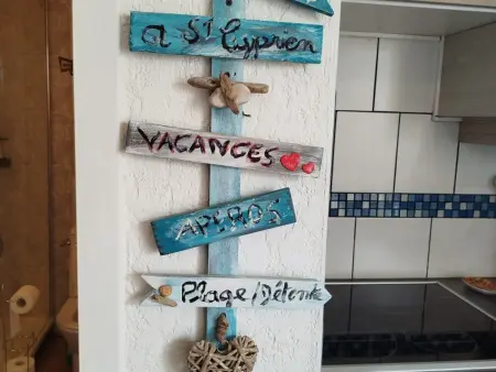 T2 mezzanine climatisé à Saint-Cyprien, parking privé, animaux admis : photo 17
