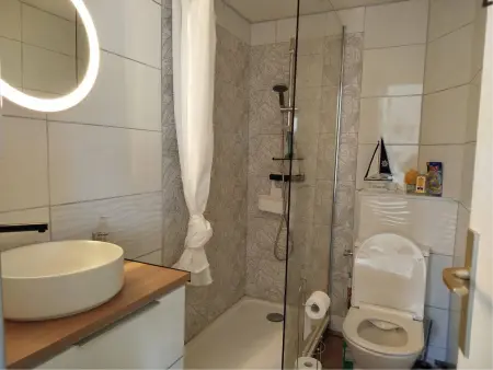 T2 mezzanine climatisé à Saint-Cyprien, parking privé, animaux admis : photo 18
