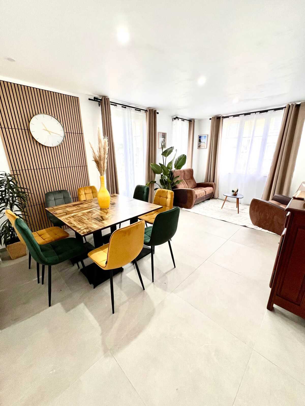 Maison 8 pers., 4 chambres, jardin clôturé à Montebourg - Photo 2