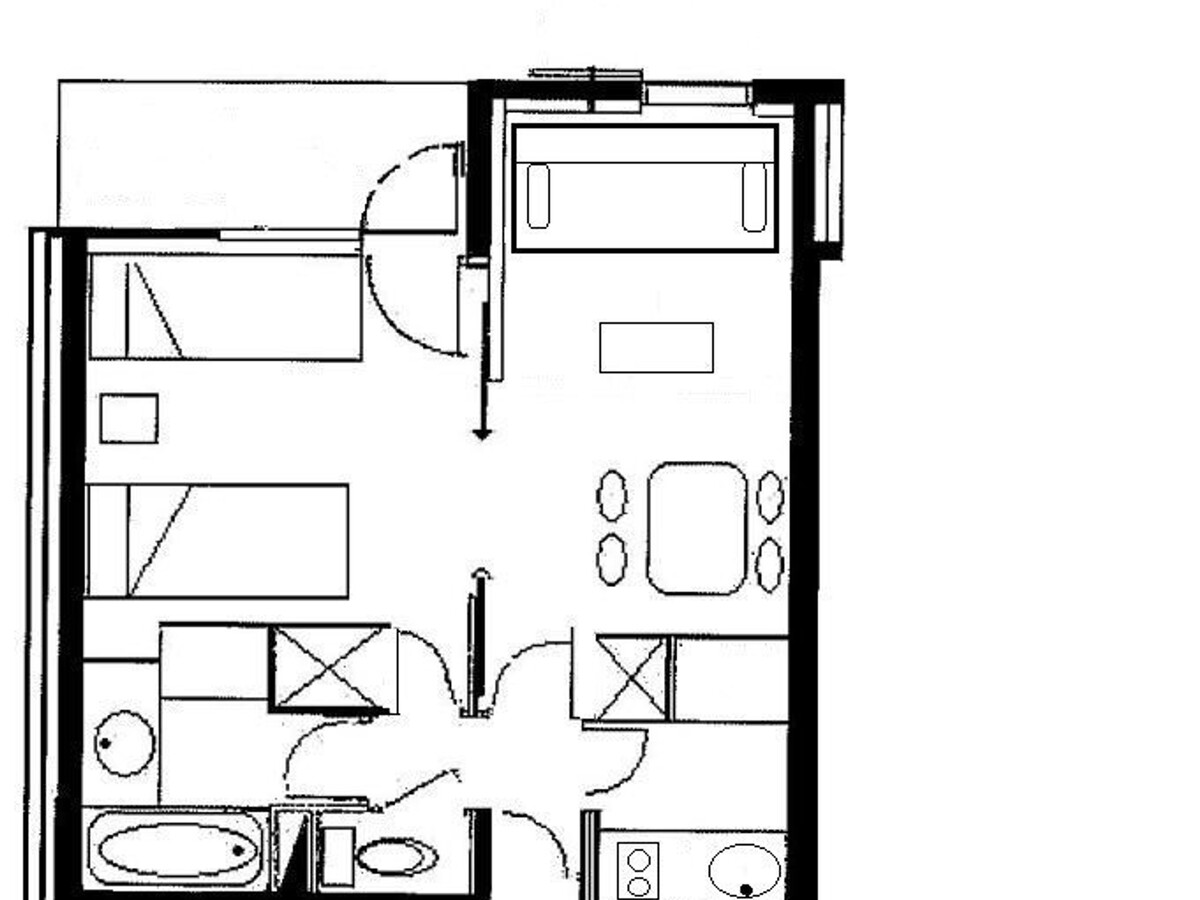 Studio divisible 27 m² - 4 personnes, balcon ouest - Photo 8