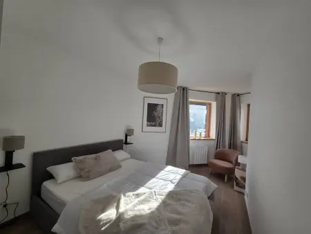 Appartement 3P neuf Valmorel, vue piste, balcon : photo 4