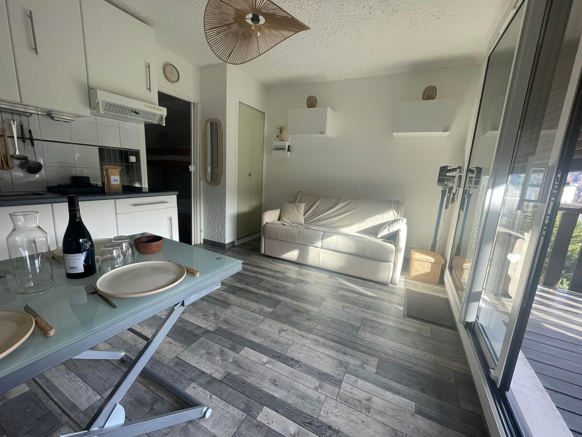 Appartement rénové Pra-Loup 1500, balcon montagne - Photo 8