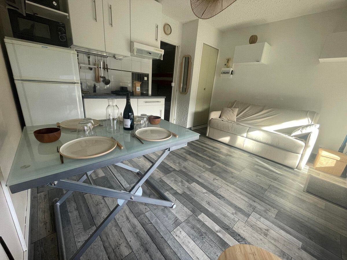 Appartement rénové Pra-Loup 1500, balcon montagne - Photo 9
