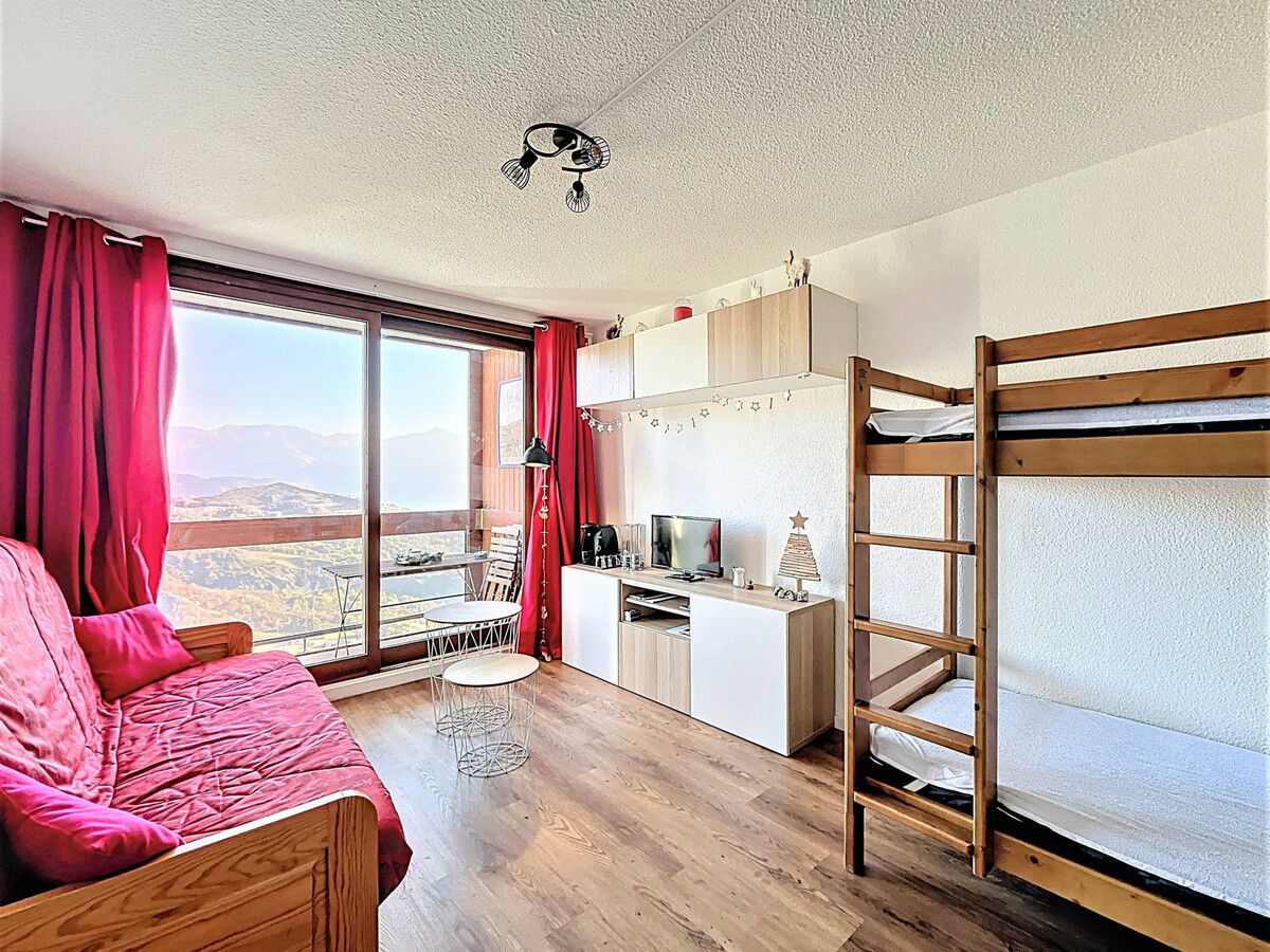 Studio 22m² rénové, skis aux pieds, balcon vue montagne - Photo 1