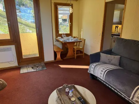 Location appartement à Les Avanchers Valmorel, Appartement cosy 2 pièces au pied des pistes - Animaux admis