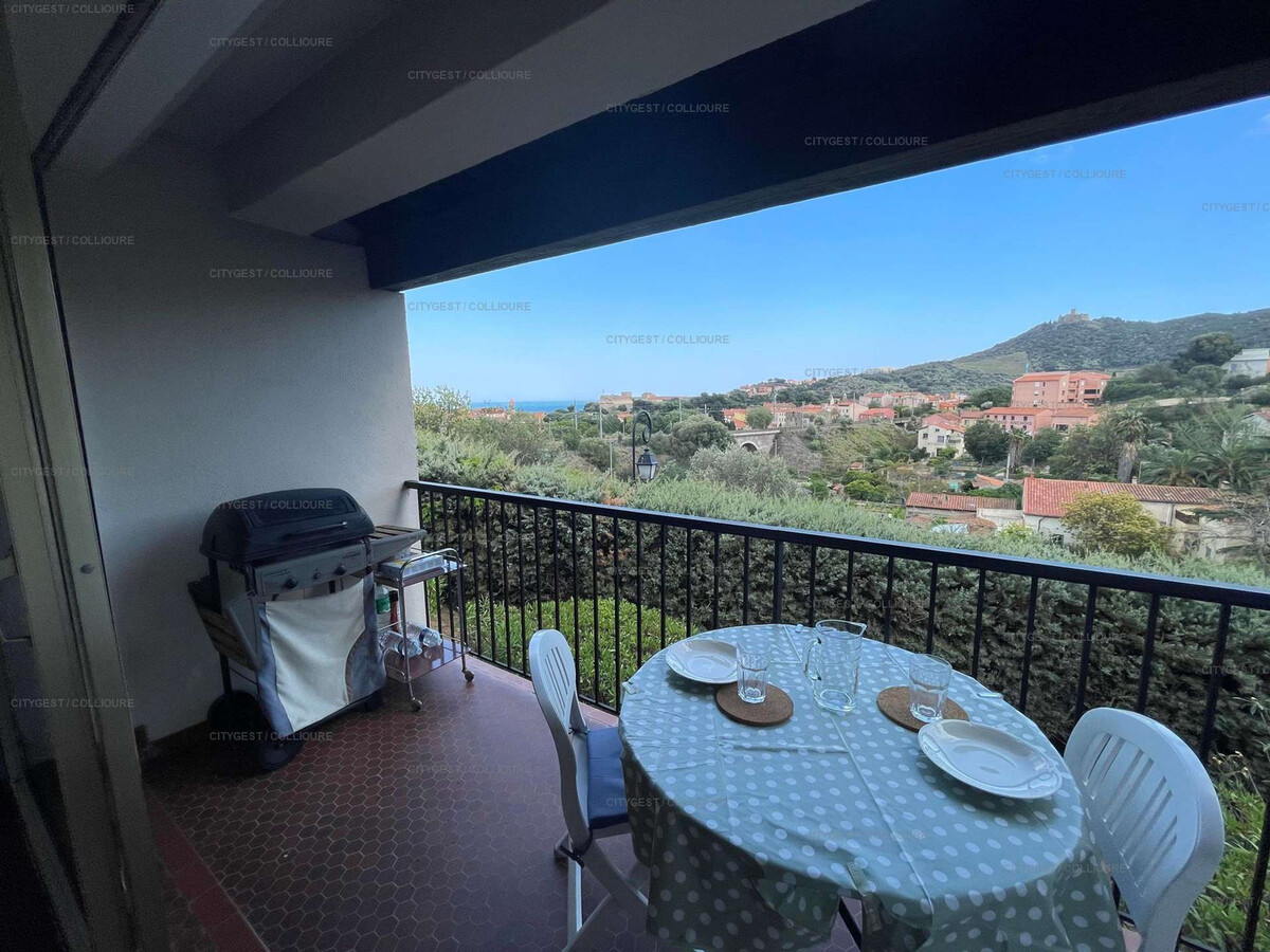 Duplex climatisé 5 pers., piscine et parking à Collioure - Photo 7