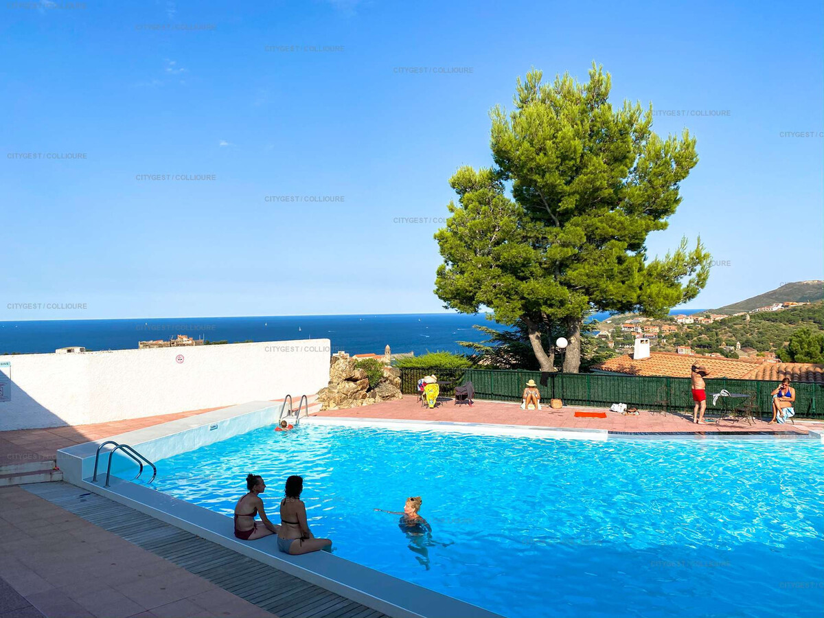 Duplex climatisé 5 pers., piscine et parking à Collioure - Photo 18