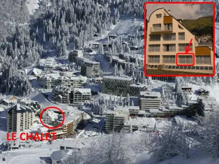 Studio 4 pers Gourette, vue pistes, piscine : photo 7