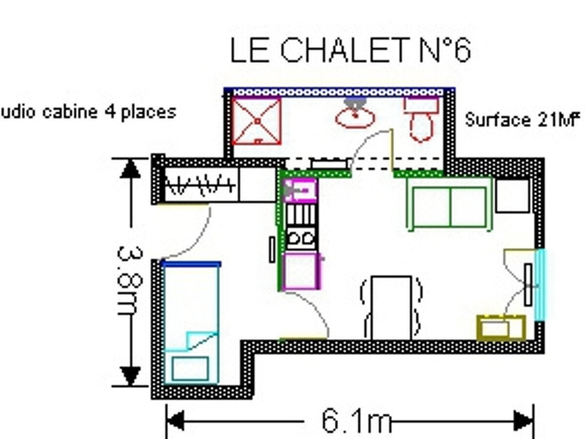 Studio 4 pers. à Gourette avec piscine et WiFi - Photo 6