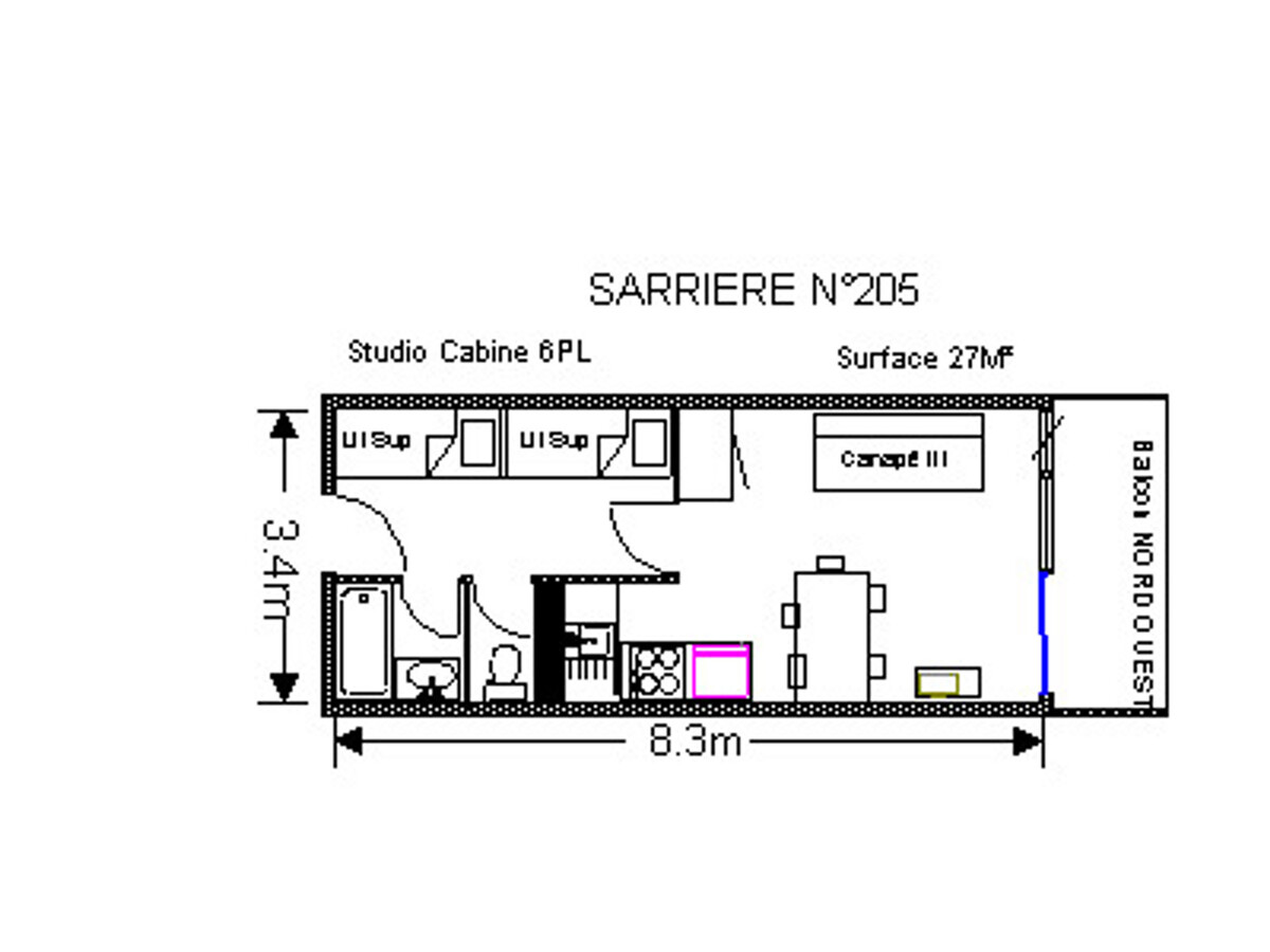 Studio 6 pers Gourette, 27m² vue station, animaux OK - Photo 7